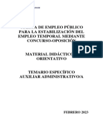 Oferta de Empleo Público para La Estabilización Del Empleo Temporal Mediante Concurso-Oposición