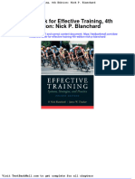 Test Bank For Effective Training 4th Edition Nick P Blanchard