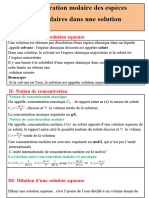 CH 8 - Concentration Molaire