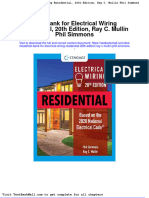 Test Bank For Electrical Wiring Residential 20th Edition Ray C Mullin Phil Simmons