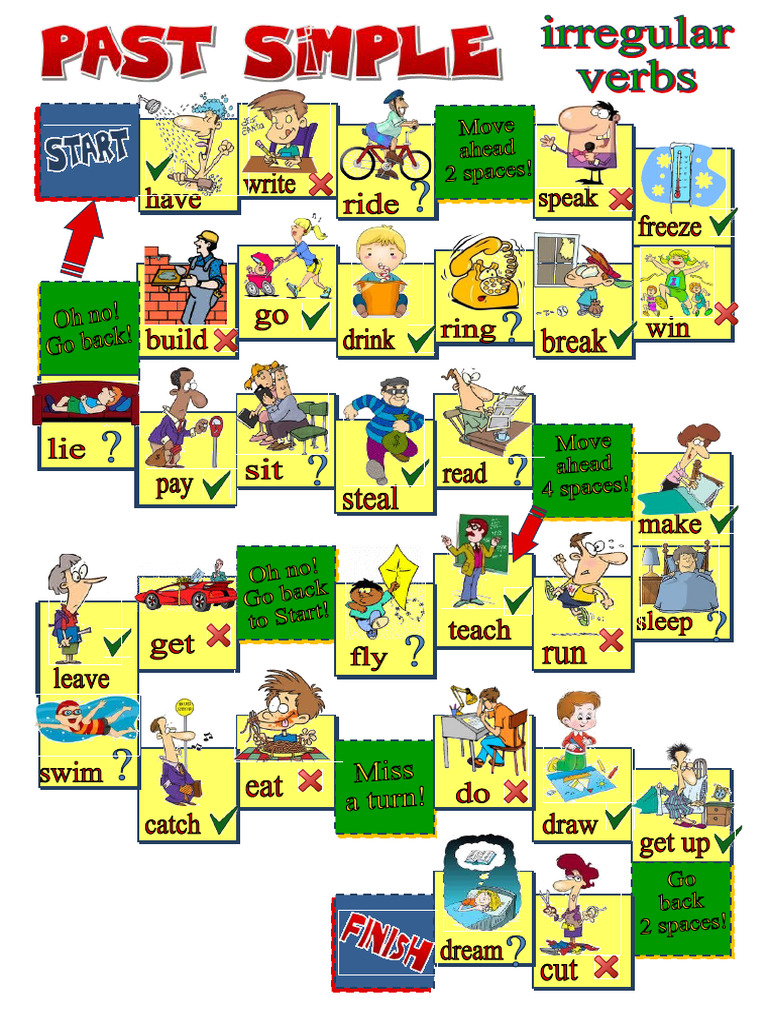 Irregular Verbs Board Game | PDF