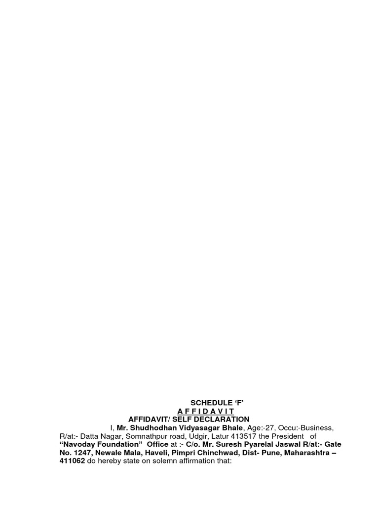 Schedule f download free pdf affidavit justice