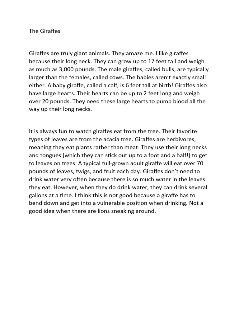 Fascinating Facts About Giraffes | PDF | Technology & Engineering