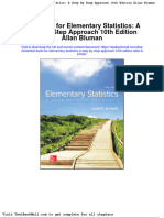 Test Bank For Elementary Statistics A Step by Step Approach 10th Edition Allan Bluman