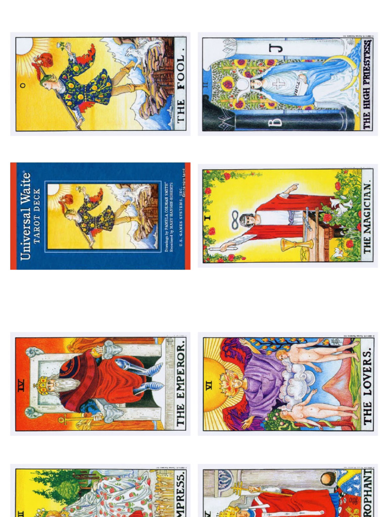 Cartas Tarot Universal Waite para Imprimir | PDF