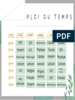 Horario Horario de Clase, Trabajo o Actividades Elegante Verde y Rosa