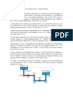 Lista de Exercícios - Perda de Carga