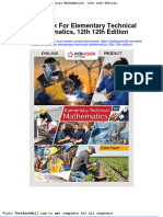Test Bank For Elementary Technical Mathematics 12th 12th Edition