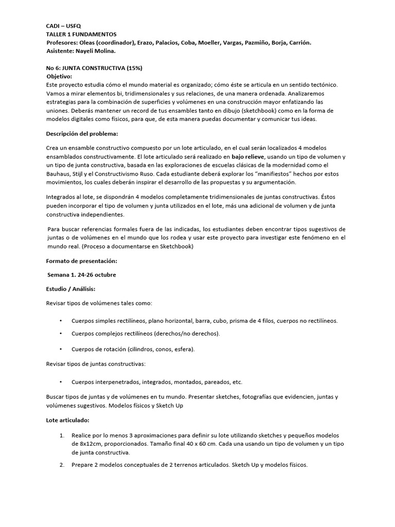 Ejercicio 6 - Taller 1 - Ago - Dic 2023 | PDF | Métodos y materiales de ...