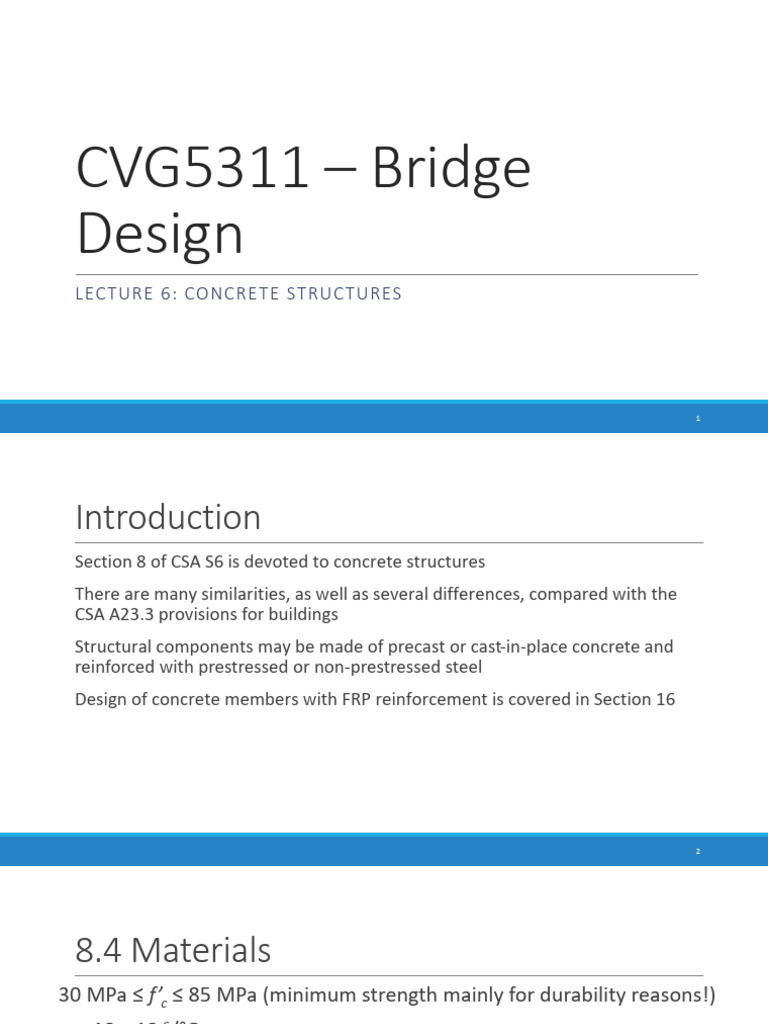 Concrete Bridge Design Overview | PDF | Prestressed Concrete | Concrete