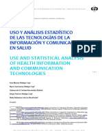 Uso Y Análisis Estadístico de Las Tecnologías de La Información Y Comunicación en Salud