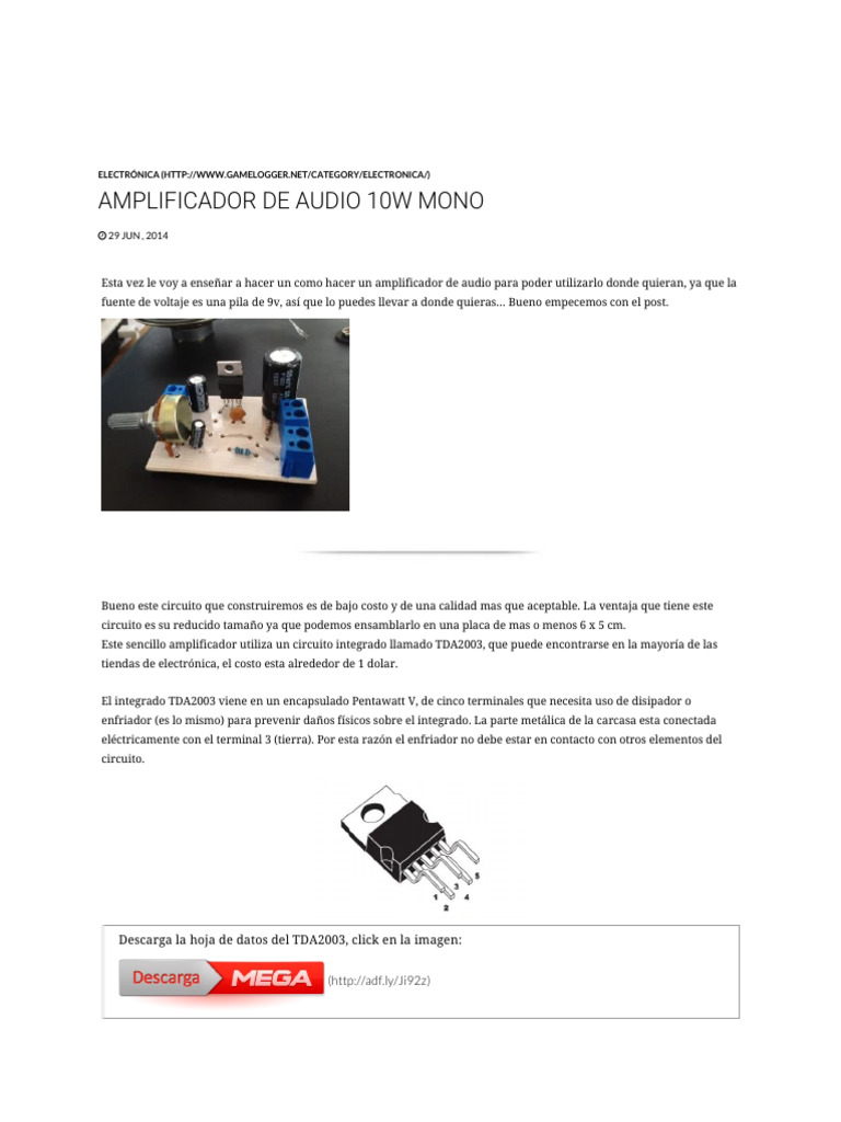 Amplificatore Mono Audio 10W – Modulo Generico EN1822 Per Elettronica Fai Da Te