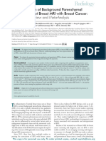 Thompson Et Al 2019 The Association of Background Parenchymal Enhancement at Breast Mri With Breast Cancer A Systematic