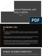 Unit 9 - Public Interest Immunity and State Liability