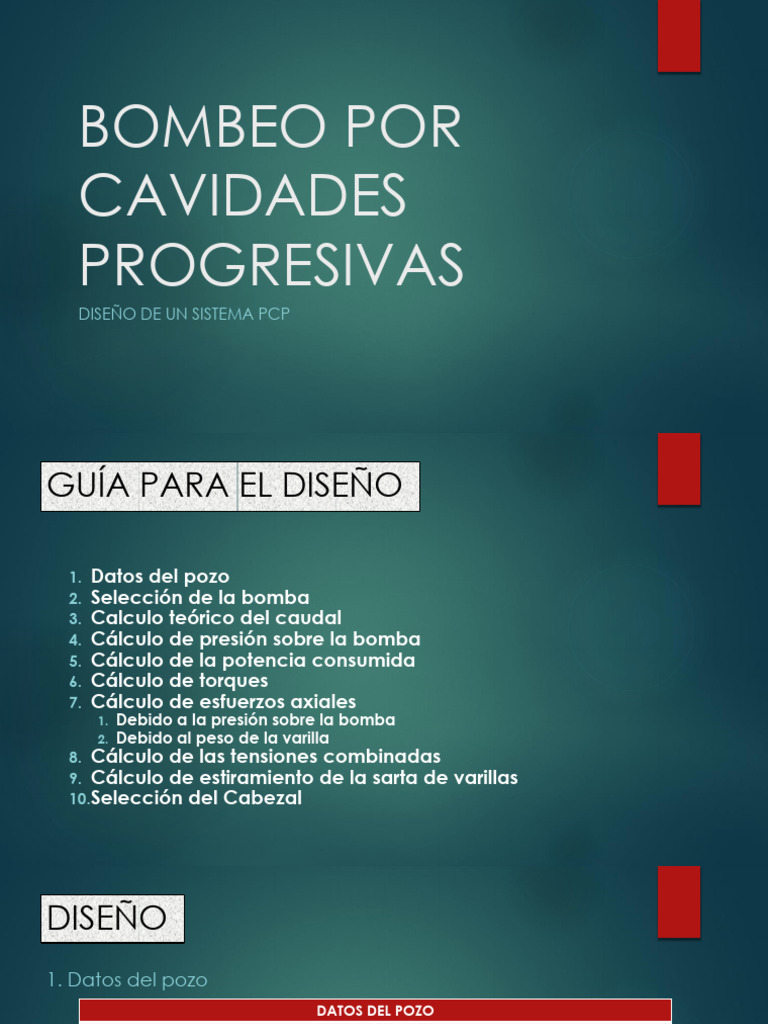 Diseño de Sistema PCP para Bombeo | PDF | Cantidades fisicas | Ciencias ...