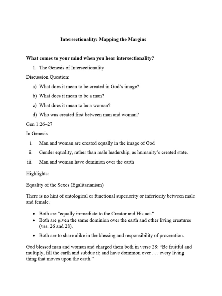 Intersectionality Notes | PDF