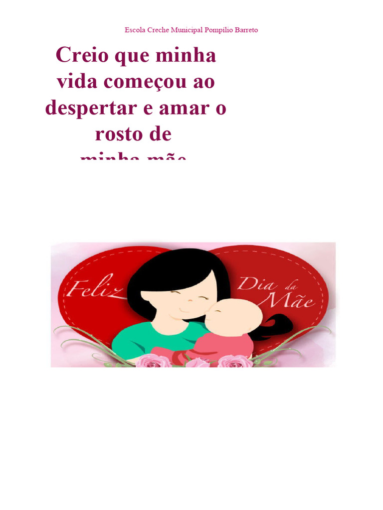 Projeto Maezinha Querida Pdf Mãe Maria Mãe De Jesus