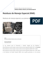 Residuos de Manejo Especial (RME) - Secretaría de Medio Ambiente y Recursos Naturales - Gobierno - Gob - MX