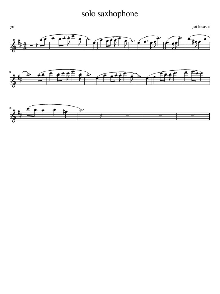 Solo Saxophone Performance Guide | PDF