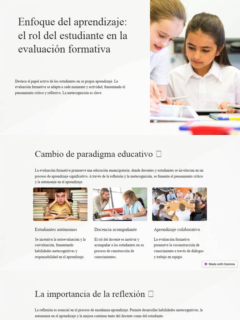 Rol del Estudiante en Evaluación Formativa | PDF | Evaluación | Enseñando