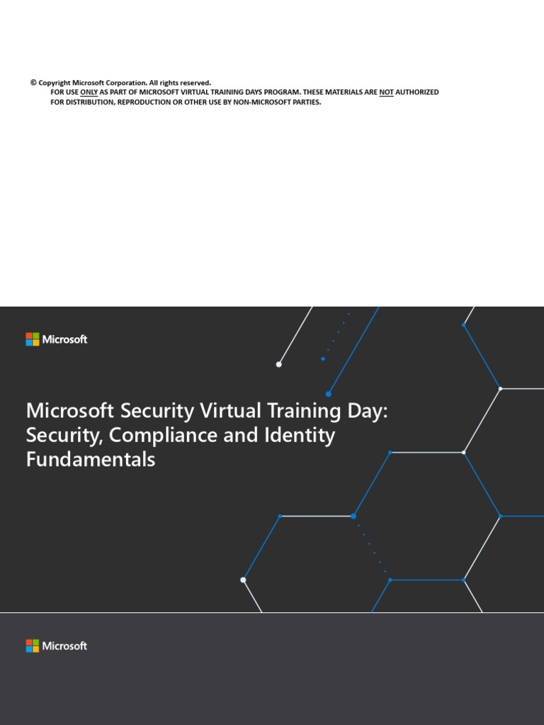 Microsoft Security Virtual Training Day - Security Compliance and ...