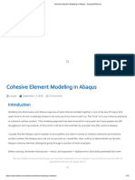 Cohesive Element Modeling in Abaqus