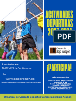 Folleto Actividades Deportivas Comarca Bajo Aragón 2023-2024