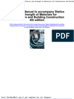 Solutions Manual To Accompany Statics and Strength of Materials For Architecture and Building Construction 4th Edition