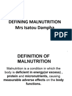 Definning Malnutrition