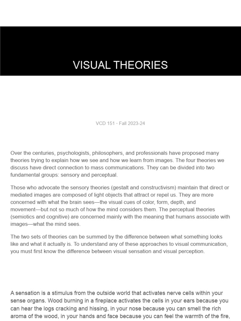 Understanding Visual Theories in VCD | PDF | Perception | Semiotics