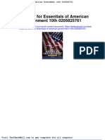Test Bank For Essentials of American Government 10th 0205825761