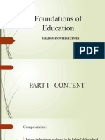 Foundations of Education - Content Only