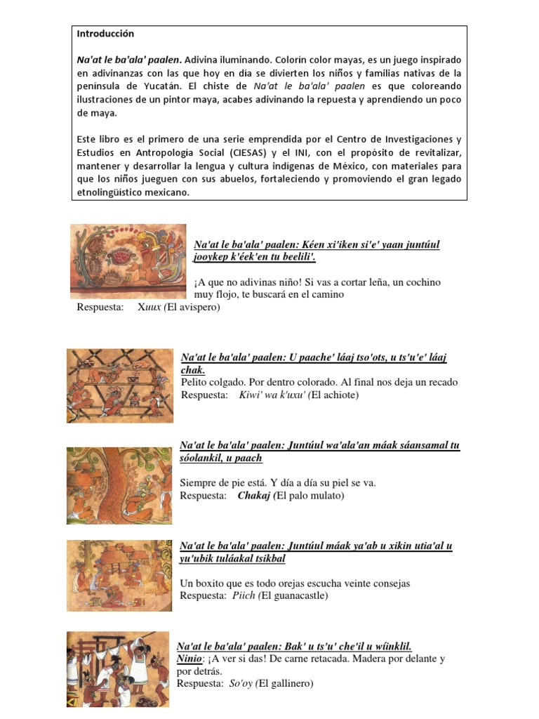 Libro de Adivinanzas Maya