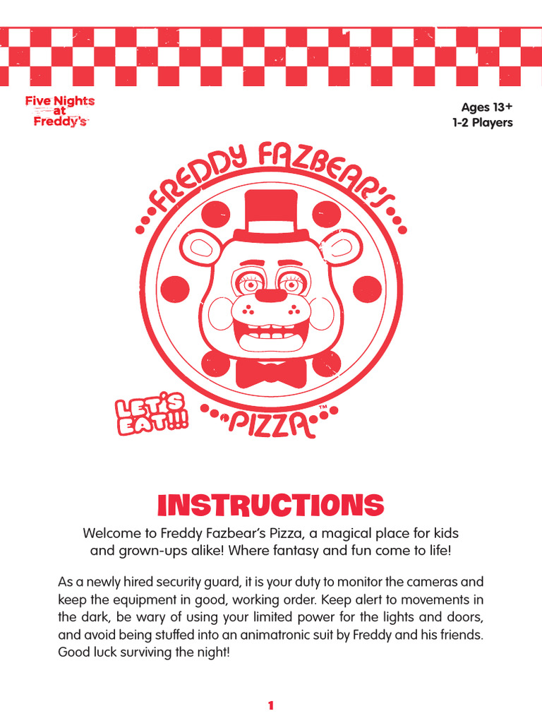 Five Nights at Freddys Instructions | PDF | Games Of Mental Skill ...