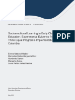 Socioemotional Learning in Early Childhood Education Experimental Evidence From The Think Equal Programs Implementation in Colombia