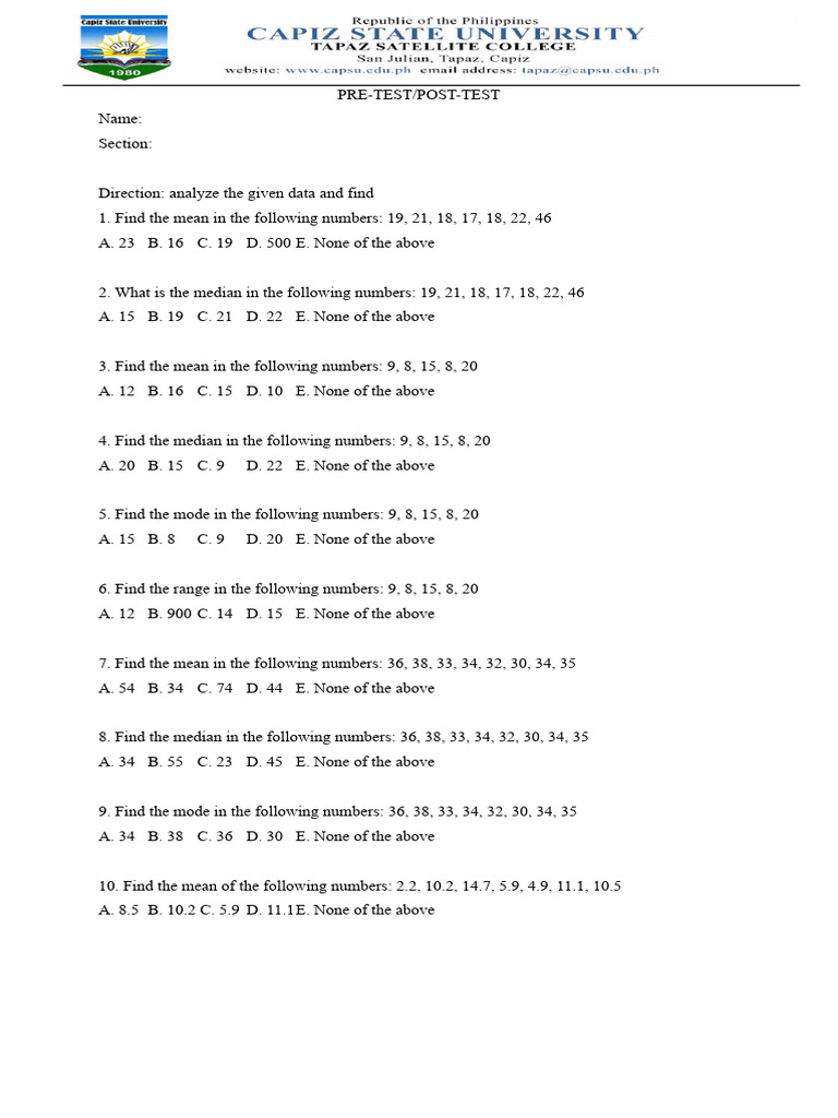 Pretest Postest | PDF | Percentile | Statistics