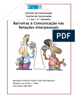 Barreiras à Comunicação nas Relações Interpessoais - Vítor Reia Baptista