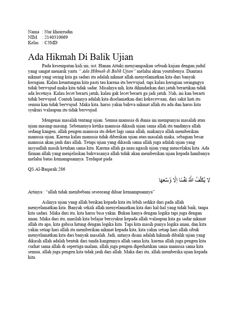 Hikmah di Balik Ujian dan Cobaan dalam Islam