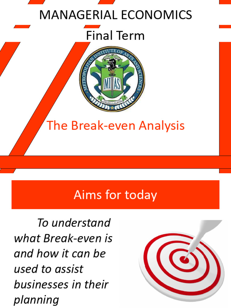 Break-Even Analysis for Managers | PDF | Income Statement | Economies