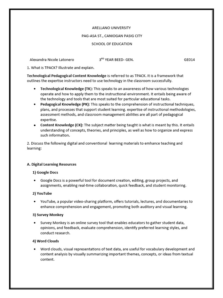 Ge014 Activity 1 Semis Pdf Reading Comprehension Learning