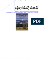 Test Bank For Essentials of Ecology 4th Edition by Begon Howarth Townsend
