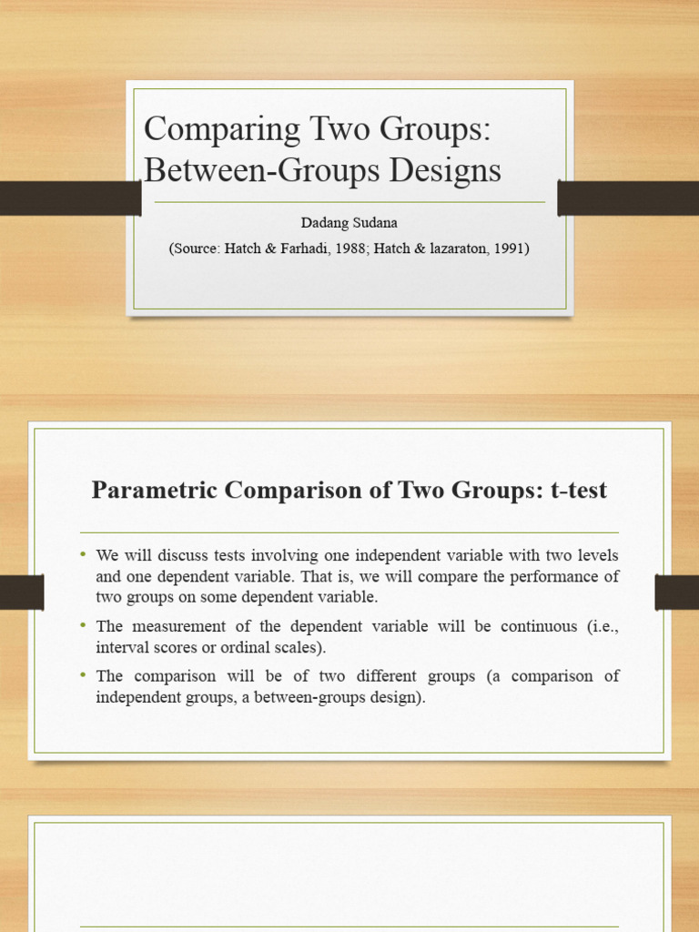 Comparing Two Groups (Part 1) | PDF | Standard Deviation | Standard Error