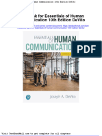 Test Bank For Essentials of Human Communication 10th Edition Devito