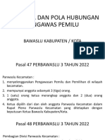 Tata Kerja Dan Pola Hubungan Pengawas Pemilu