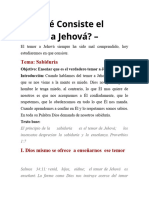 En Qué Consiste El Temor A Jehová