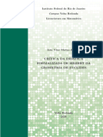 Crítica Da Didática Formalizada de Hilbertda Geometria de Euclides