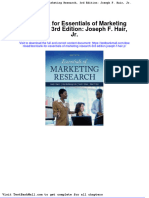 Test Bank For Essentials of Marketing Research 3rd Edition Joseph F Hair JR