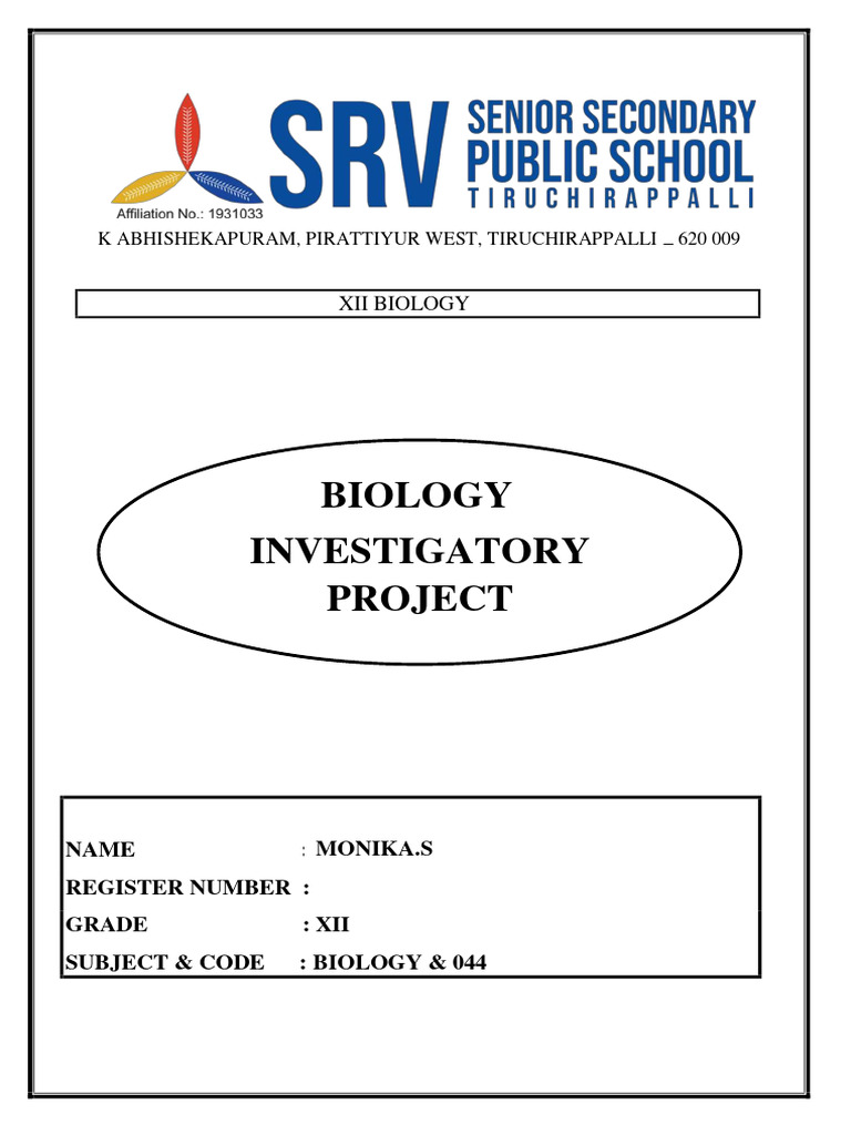 IVF Investigatory Project for Class 12 | PDF | In Vitro Fertilisation ...
