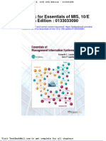 Test Bank For Essentials of Mis 10 e 10th Edition 0133033090