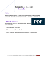 Rendimiento de Reacción: Práctica No. 3